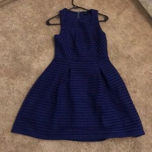 Super cut a line blue dress